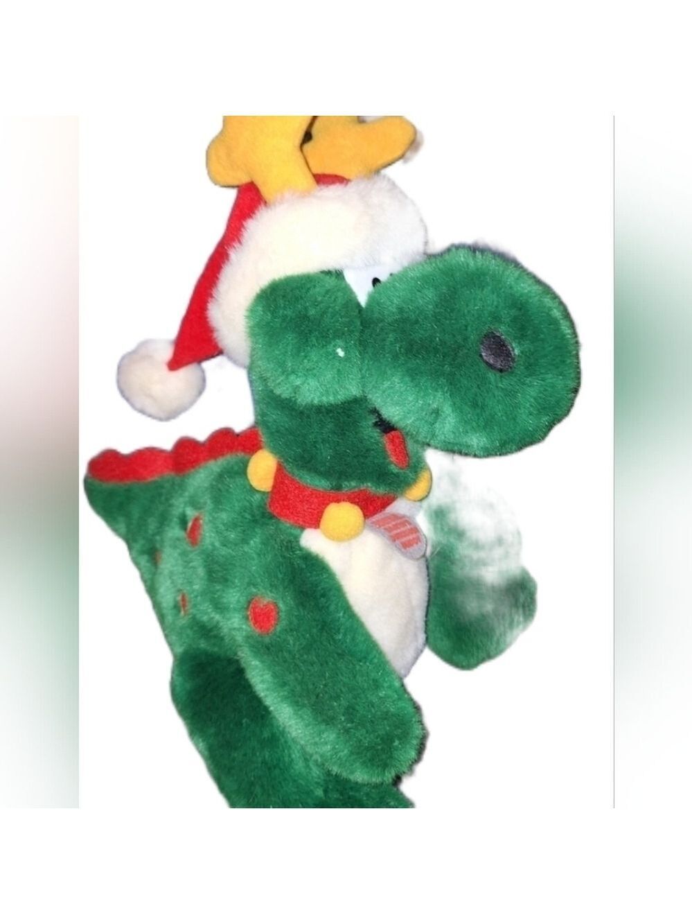 Dinosaur Plush Santa's Buddy Green